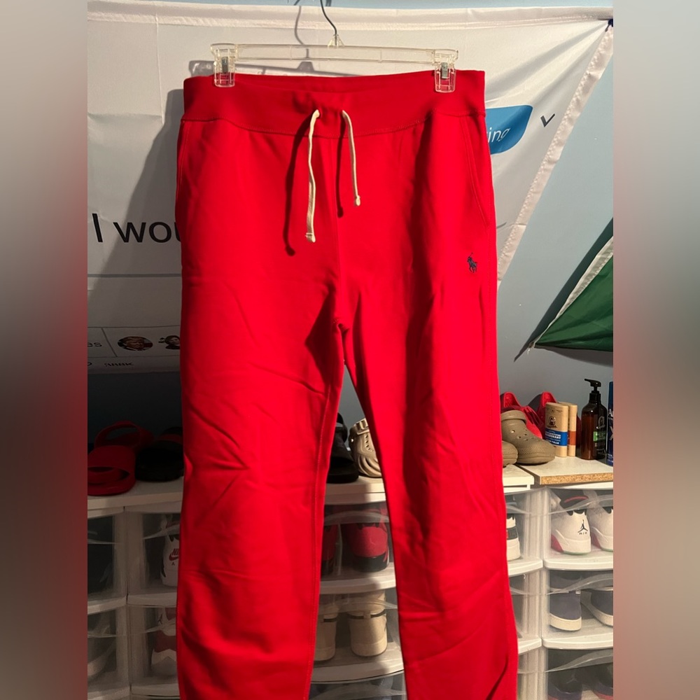 Mens Polo Ralph Lauren red sweatpants